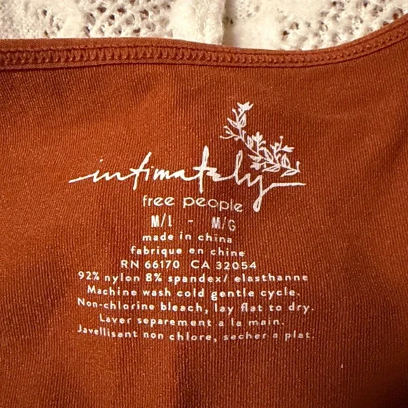Free People Intimately size M/L rust colored stretch tank - Picture 2 of 9